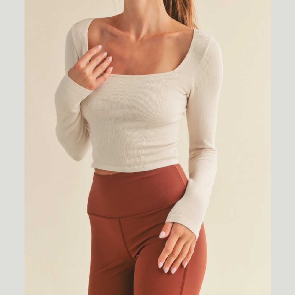Maeve Long Sleeve Top - Cream